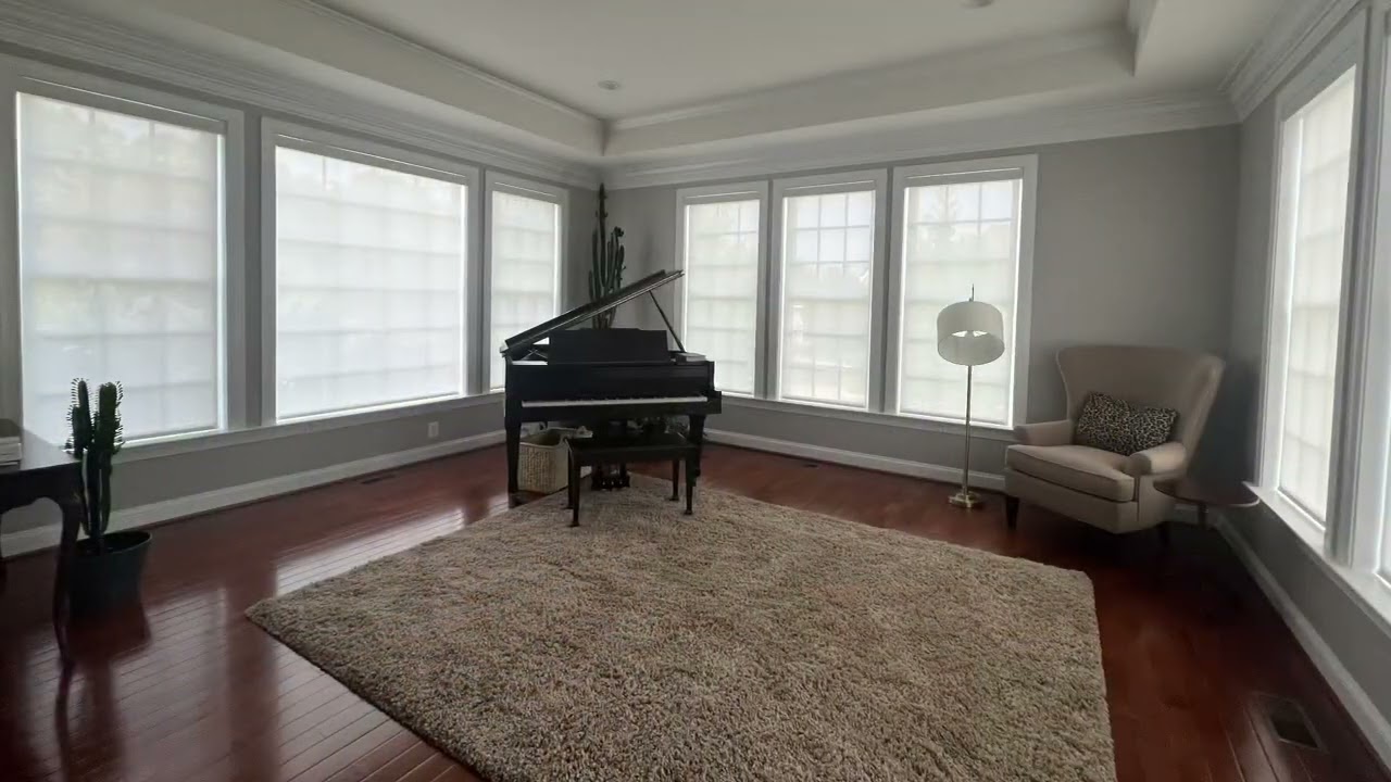 Motorized Shades - 1% White Solar Fabric