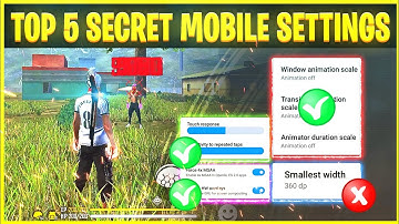 Top 5 Secret Mobile Settings 🔥| Best Mobile Headshot Settings | One Tap Headshot Setting Free Fire 👽