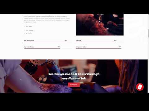 Needle - Tattoo Studio Elementor Template Kit responsive business Build Website