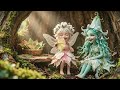 Tiny Elf Sewing a Flower Petal Dress | Cozy Celtic Music & Magical Tree Shop Ambience