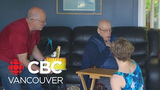 Grandfather celebrates 100th birthday physically distant from family