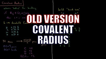 Computational Chemistry 1.7 - Covalent Radius (Old Version)