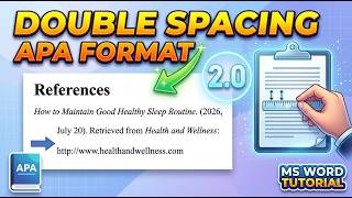 Double Spacing APA Format in MS Word How to Set 2 0 Line Spacing in Microsoft Word for APA Style