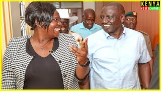 GLADYS WANGA SHOWERS PRESIDENT RUTO WITH GIFTS AT HOMA BAY COUNTY
