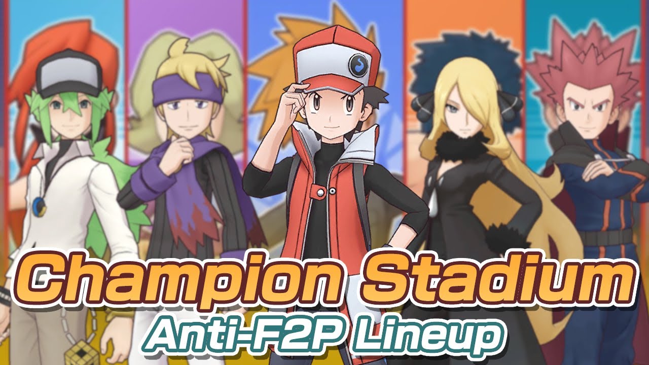 [Pokemon Masters EX] ANTI-F2P RUN | 7500 Points Master Mode | Champion Stadium - Wave 39