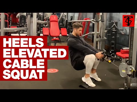 Heels-Elevated Cable Squat