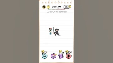 Cut down the zombies! | Brain Test: Tricky Puzzles Level 355 #Short #Gaming92 #braintesttrickypuzzl