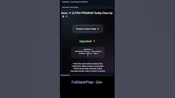 Stop Using Ugly Tooltips 😭 Try This Premium One! 🤯 (CSS You Can Try!) #fullstackprep #codeprep