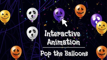 Interactive Animation | Pop the Balloons | HTML CSS JS & Canvas Confetti