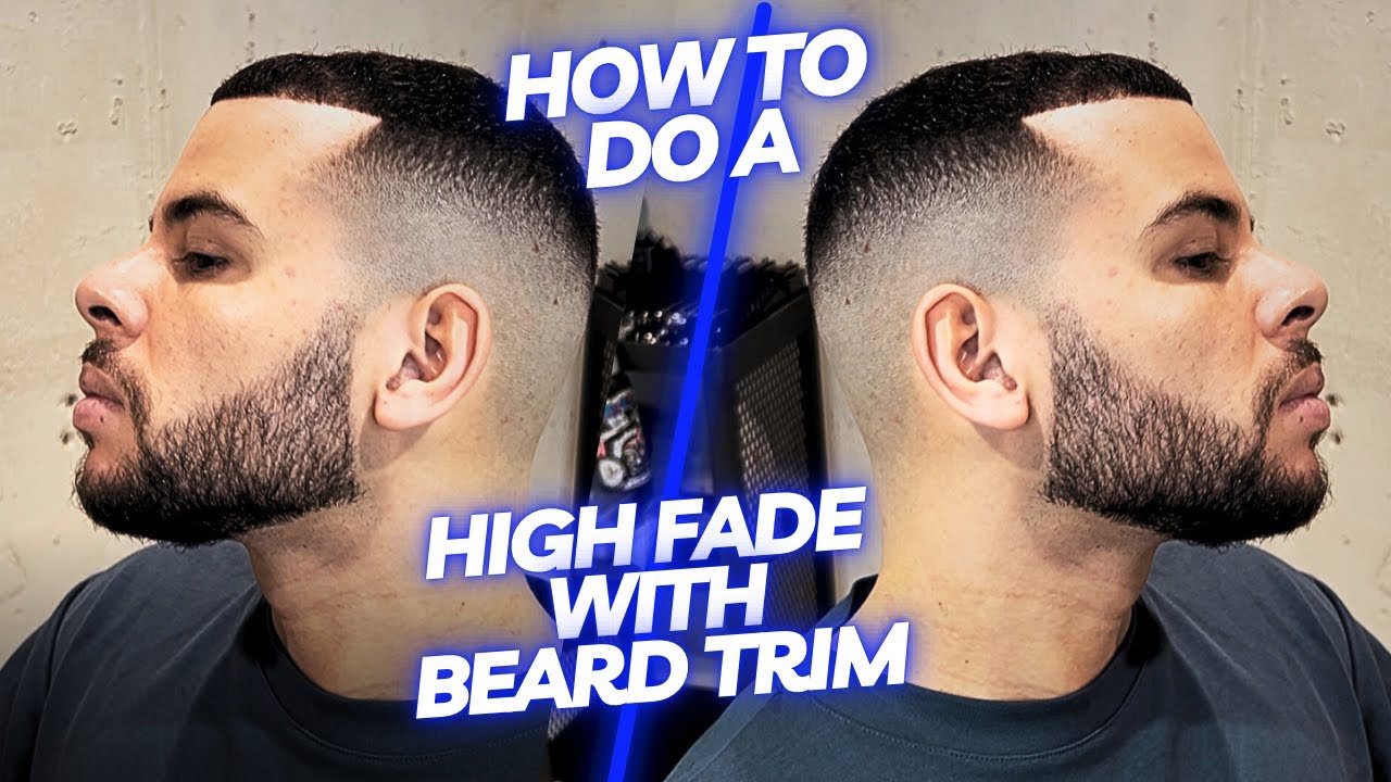 💈HOW TO DO A HIGH FADE WITH BEARD TRIM.ハイフェードとビアードトリムのやり方解説。Japanese barber. YouTube