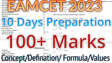 Eamcet 2023 In 10 Days Preparation 100+ Mark