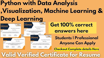 Python with Data Science , Machine Learning and Artificial Intelligence Free Course with Certificate