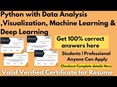 Python with Data Science , Machine Learning and Artificial Intelligence Free Course with Certificate