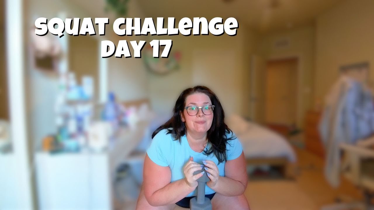 day 17: squats only | cat cameo + chill workout vibes 🐾🍑