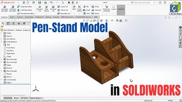 SOLIDWORKS Beginners Tutorial: How to Design a Pen Stand | #CAD #SolidWorks #3DDesign #autodesk #yt