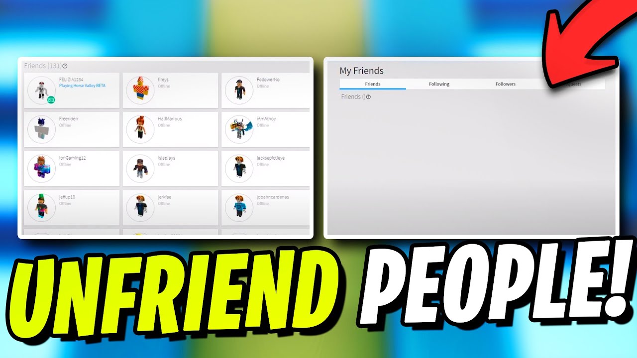 How To Unfriend People Fast On Roblox Youtube - fastest way to unfriend friends on roblox