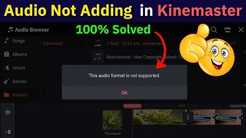 Kinemaster Problem - This Audio Format is Not Supported | Kinemaster Audio Add Problem Solved