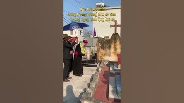 Xúc động giây phút Đức Cha Đaminh Đặng Văn Cầu viếng mộ tiền nhân trong ngày vinh quy bái tổ