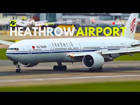 Heathrow Airport Live - STRONG CROSSWIND Tuesday 4th November 2025