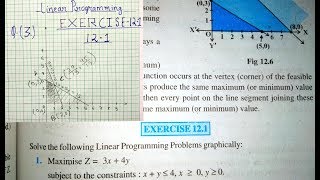 12 th (NCERT) Mathematics- LINEAR PROGRAMMING | EXERCISE- 12.1 (Solution) | Pathshala (Hindi)