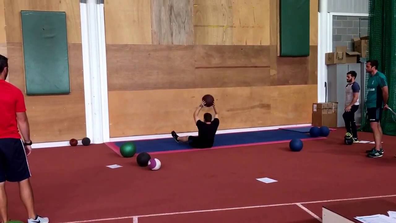 Sit up overhead med ball throw YouTube