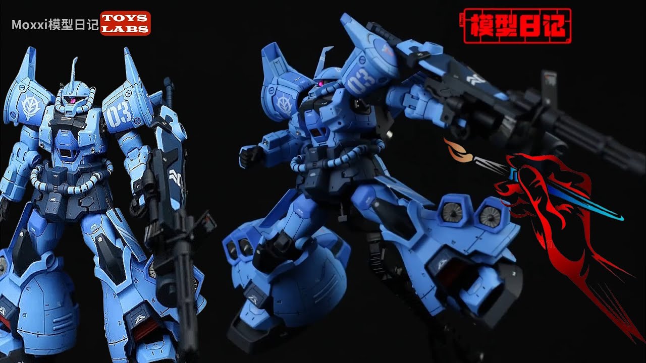 ミリタリータイガーフィギュア　カスタム Return Zaku life - HG Flying Tiger - Hand painting - YouTube