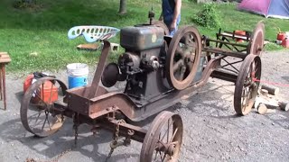 1919 5HP HIT & MISS ENGINE RUNNING A SAW