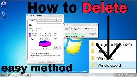 How to delete the windows old folder || very easy method || all windows