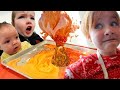 VOLCANO inside our HOUSE!!  Homemade Lava experiment with Adley & Niko! family Roblox pet costumes