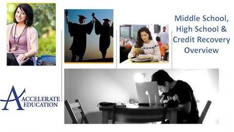 Accelerate Education Middle School, High School, and Credit Recovery Overview