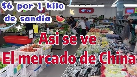 This is what the Chinese market looks like! $6 Mexican pesos for 1 kilo of watermelon 🍉!
