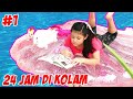 24 JAM DI DALAM KOLAM RENANG DEPAN RUMAH - Part 1 | Vlog &amp; Drama Lucu | CnX Adventurers