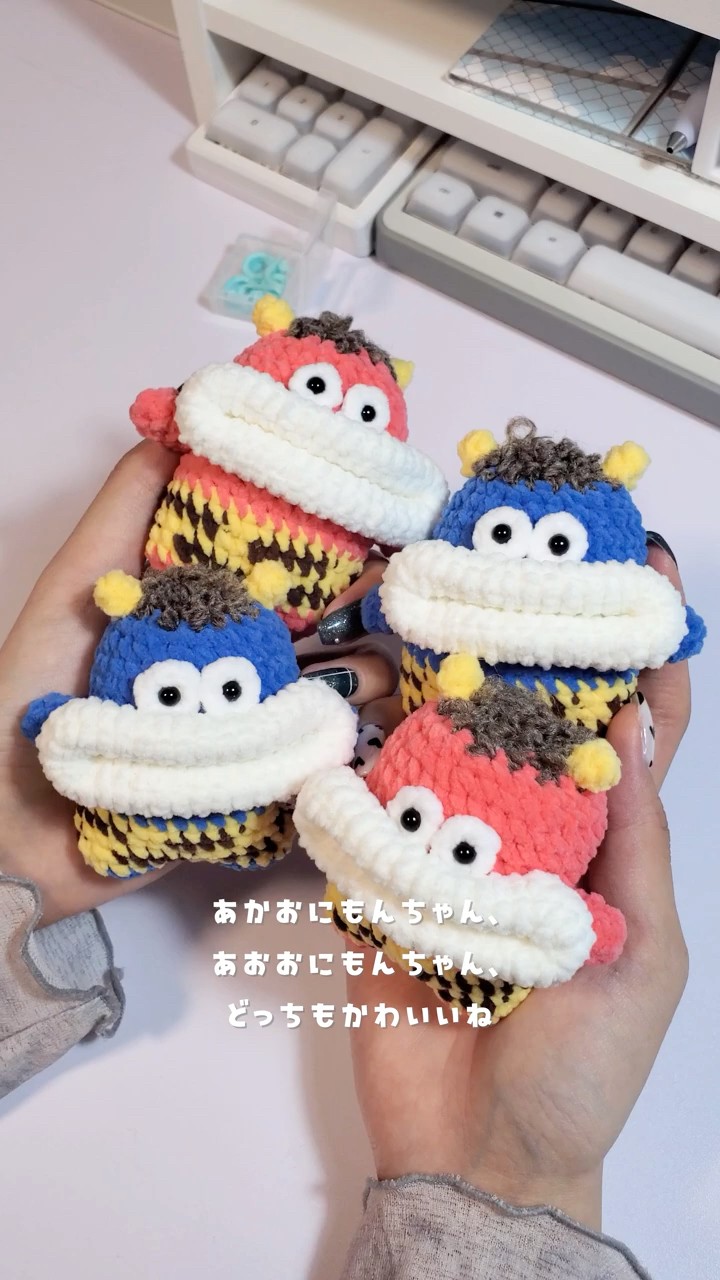 I'm going to knit a blue monster #OhashiMonster #Crochet #Knitting