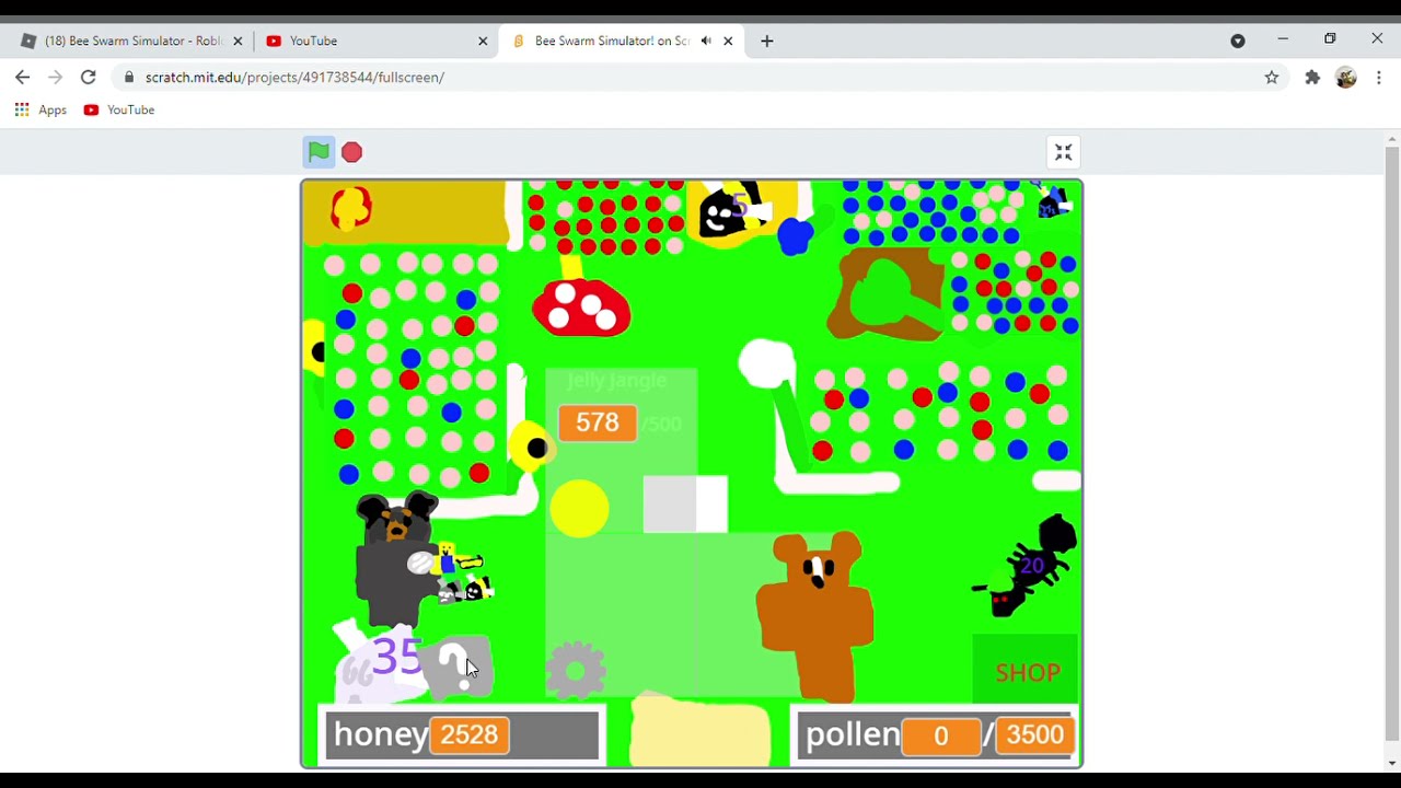 Try out my scratch clicker game, its bee swarm related! It's in