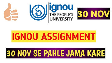 IGNOU Assignment Submission 2025: Last Date 30 November Confirmed