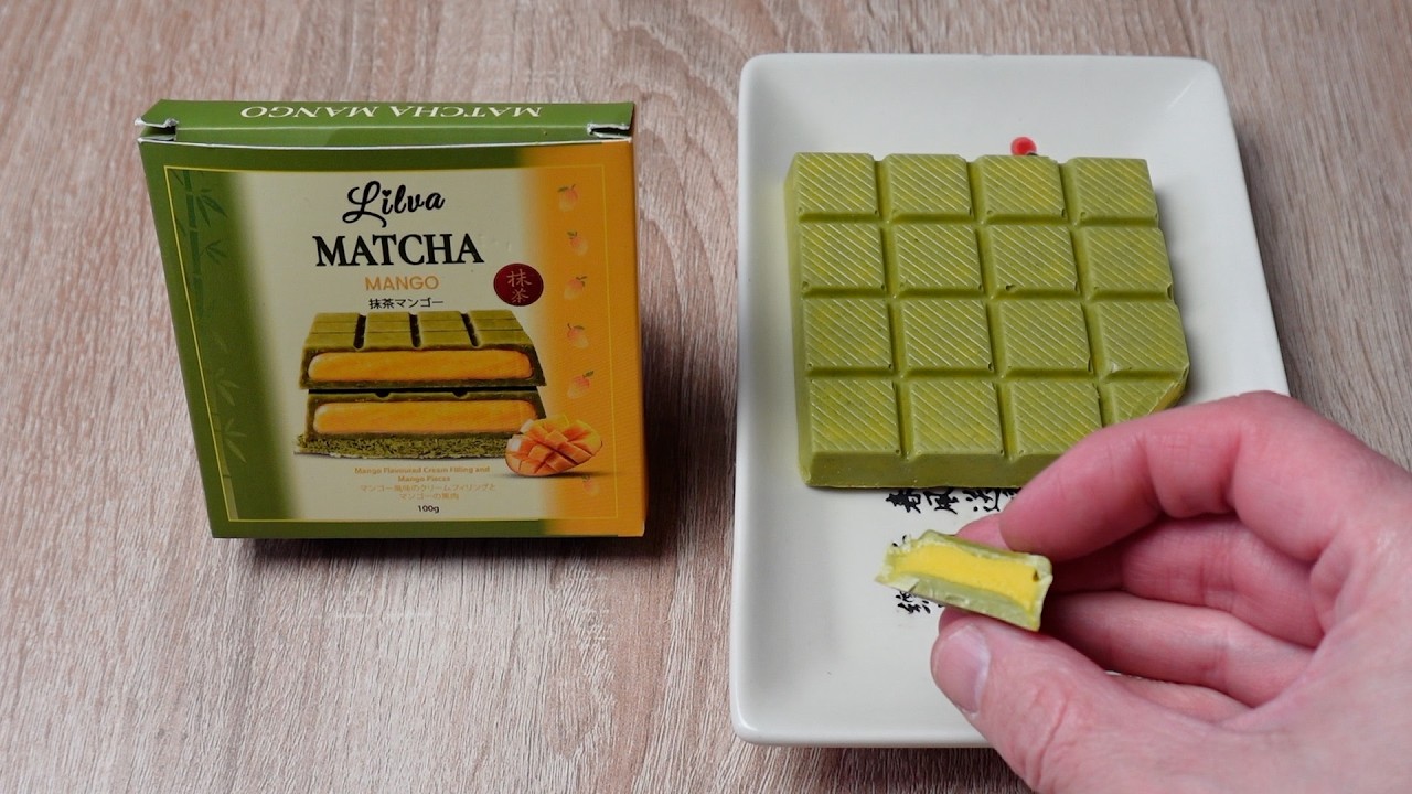 Lilva Matcha Mango Schokolade 🥭 Wie schmeckt die Schokolade aus der Türkei ? 🇹🇷
