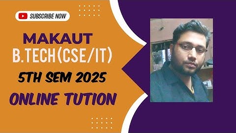 MAKAUT B.TECH 5TH SEM 2025 ONLINE TUITION | EASY NOTES | CALL @9007292436