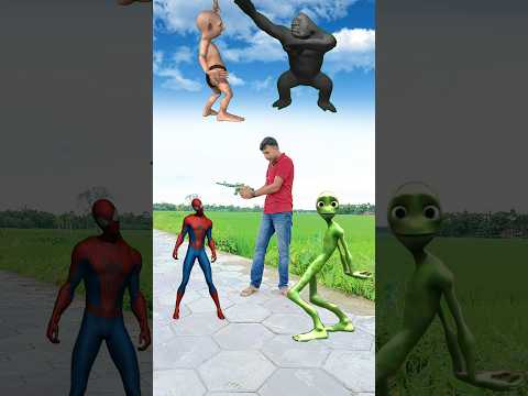 Stone to Dami to cosita alien, Spiderman, Jocker & Gorilla — Magical vfx video