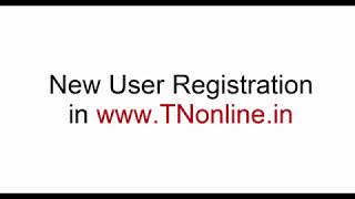 New user Registration in www.TNonline.in