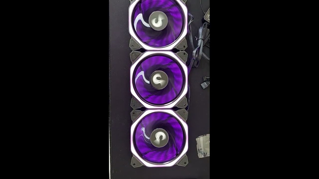 Kit 3 Coolers Fan Rise Mode RGB Aura 120mm