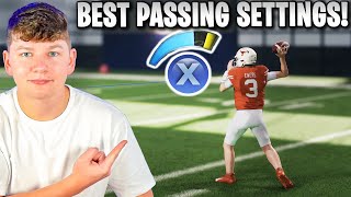 THE BEST PASSING SETTINGS TO USE IN CFB 25 AND HOW TO USE CUSTOM STEM ROUTES!