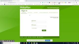 Logging into Moby Max