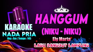 Hanggum Karaoke Nada PRIA | Lagu Dangdut Lampung Ely Marta | Key : Gm Tempo : 145