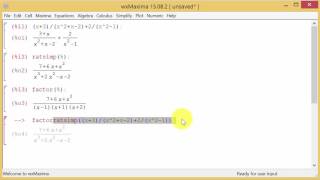 Famous wxMaxima Operations With Rational Expressions Profile