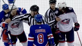 Sam Rosen gets mad over Trouba Penalty (funny)