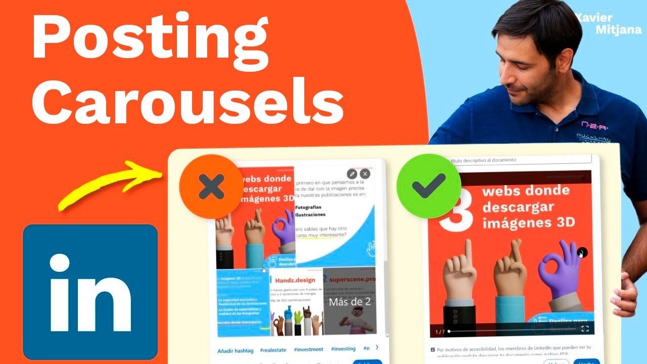 How to post an image carousel on LinkedIn Easy and fast - YouTube