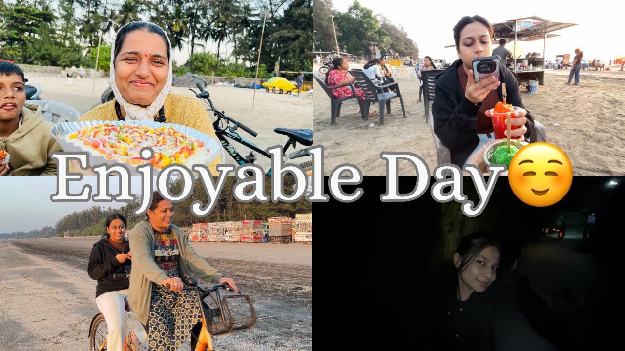 1 time Fiyaa & Kali in vlog☺️🫂| Beach pr kiya Enjoy😎😄