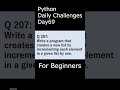 Python Daily Challenges Day069 For Beginners #programming #python #beginners