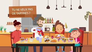 Le petit déjeuner en français - Les aliments / El desayuno en francés, la comida en francés.