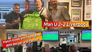 Man U 2-2 Liverpool Match Goals and Highlights with Patrik Berger and Ray Parlour in Singapore